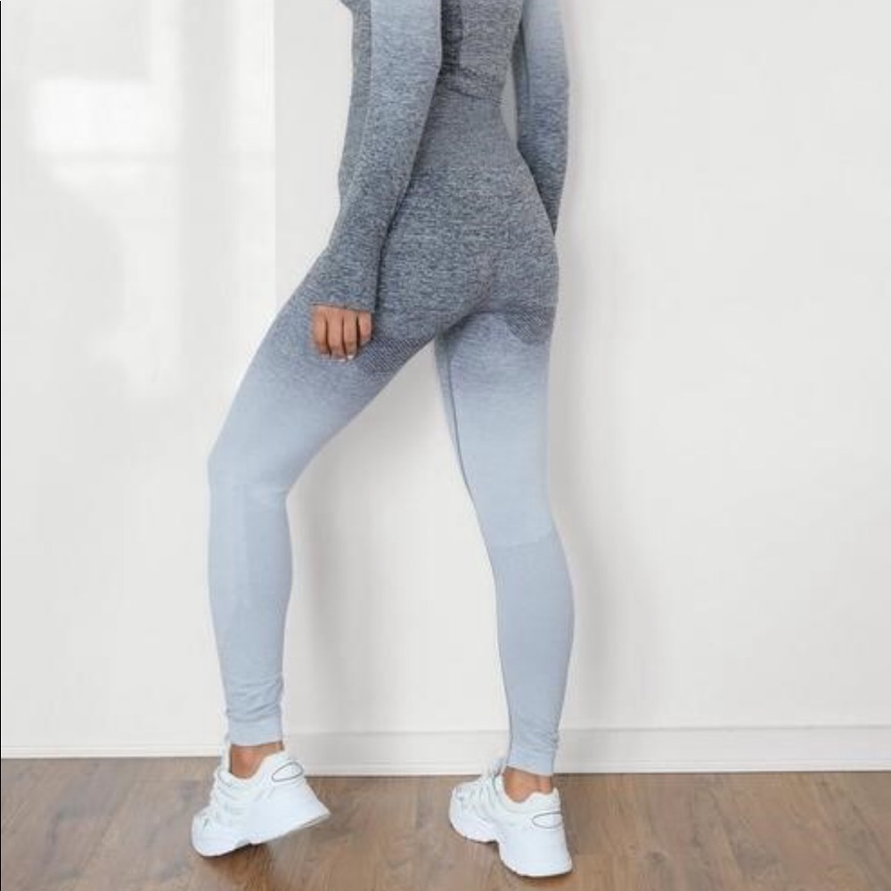 Grey ombré seamless leggings